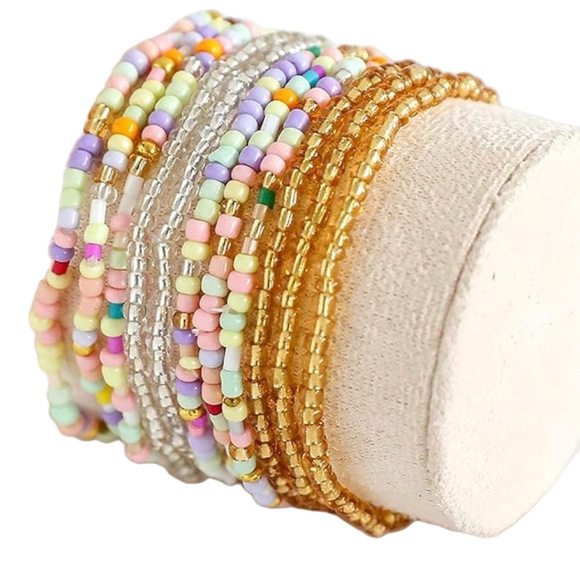 Boho Multi-Layered Beaded Bracelet Set - 11 pieces | NWT | One Size - Picture 4 of 6